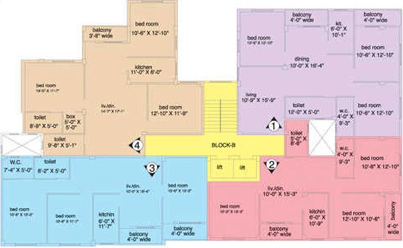 Floor Plan of Loharuka Green Vista in Rajarhat, Kolkata - Image 261669