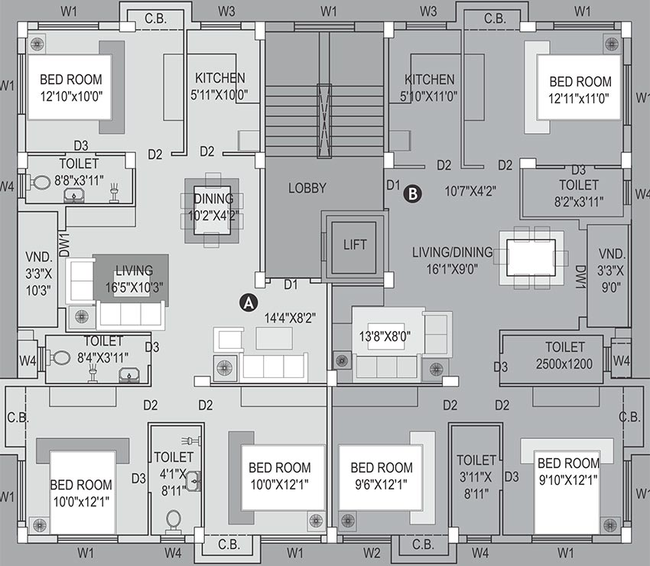 Floor Plan of Eden Elements in Kalikapur, Kolkata - Image 261500