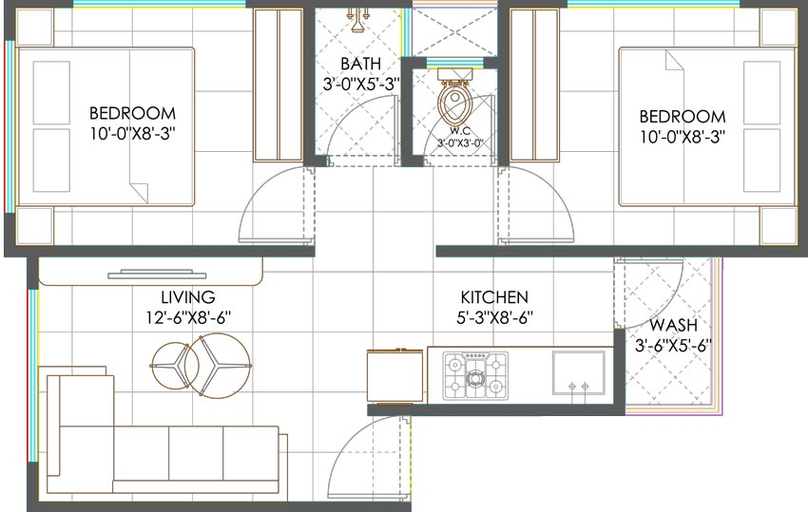 2 BHK Flat in Santosh Swastik 4 in Nizampur, Vadodara - Image 800722