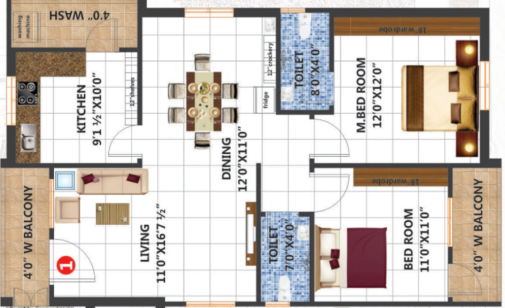 3 BHK Flat in Aditi Sri Shiva Balaji Elite in Isnapur, Hyderabad - Image 797103