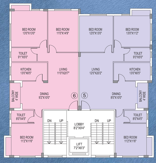 Floor Plan of Rajat Windsor in Garia, Kolkata - Image 256826