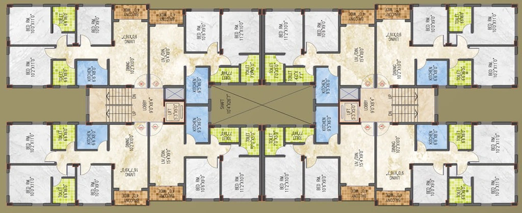 Floor Plan of Jain Dream Pratham in Madhyamgram, Kolkata - Image 257186