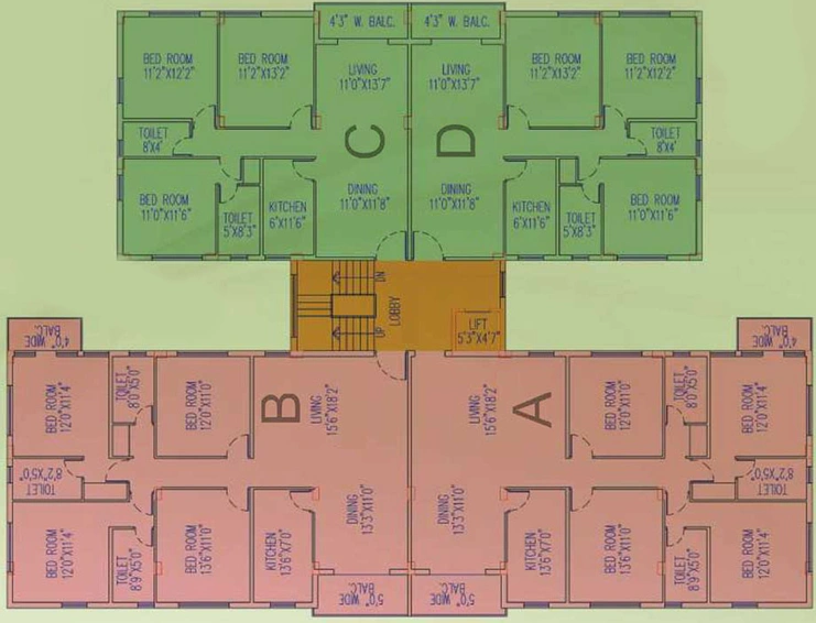 Floor Plan of Jain Dream Residency Manor in Rajarhat, Kolkata - Image 257192