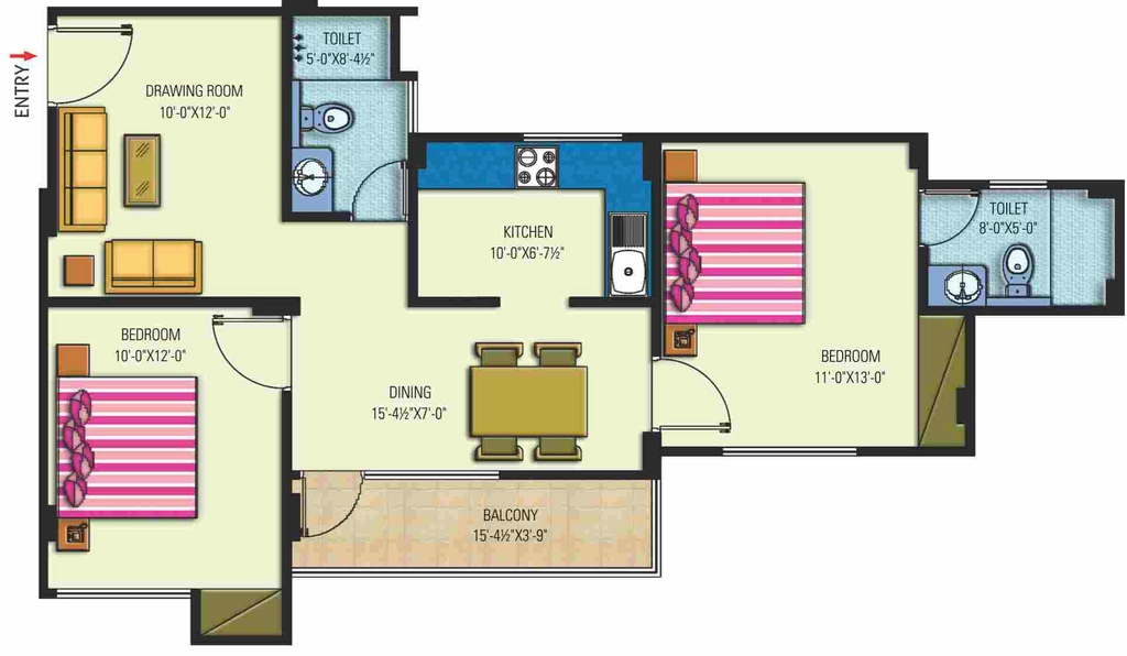 2 BHK Flat in Manglam Kanak Residency in Shivdaspura, Jaipur - Image 850831