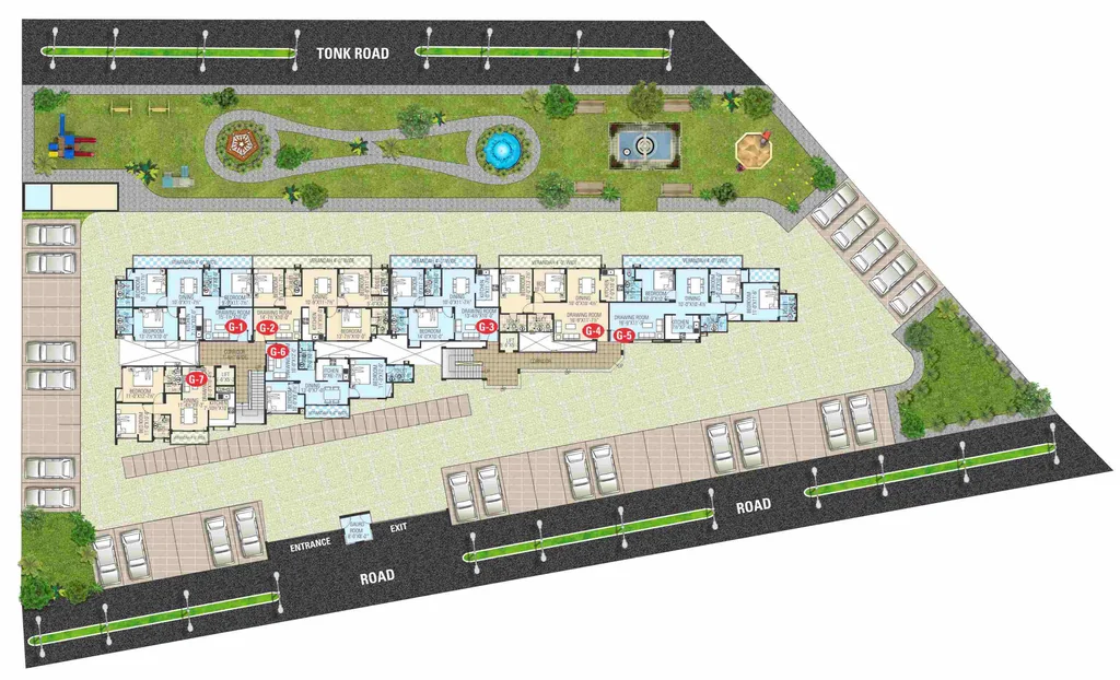 Master Plan of Manglam Kanak Residency in Shivdaspura, Jaipur - Image 415206