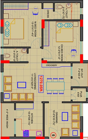 2 BHK Flat in Aryamitra Florina in Kokapet, Hyderabad - Image 792832