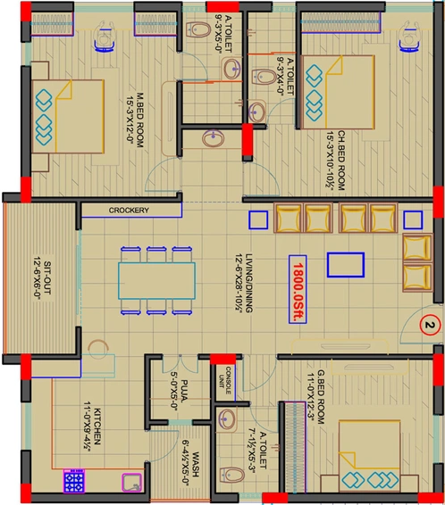 3 BHK Flat in Aryamitra Florina in Kokapet, Hyderabad - Image 792833