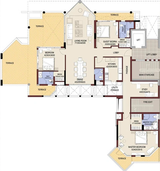 3 BHK Flat in Jaypee Sea Court in Jaypee Greens, Greater Noida - Image 836322