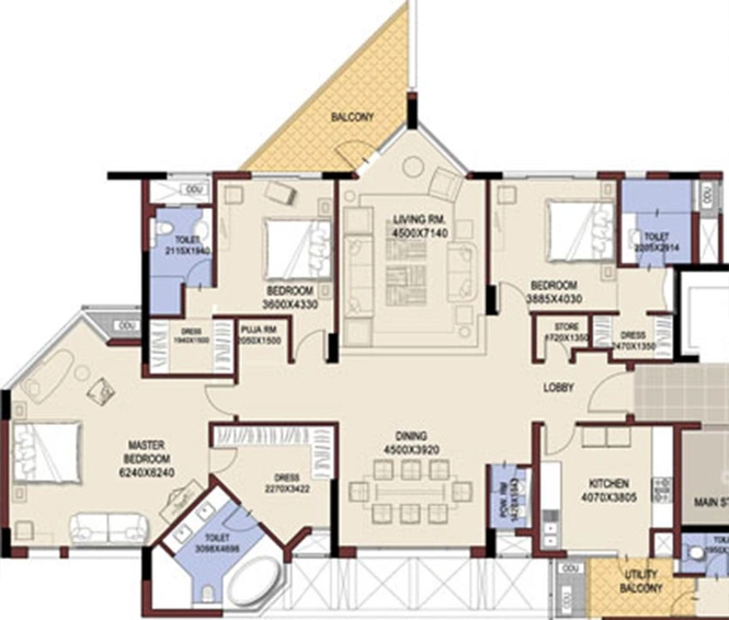 3 BHK Flat in Jaypee Sea Court in Jaypee Greens, Greater Noida - Image 836320