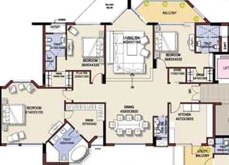 3 BHK Flat in Jaypee Sea Court in Jaypee Greens, Greater Noida - Image 836321