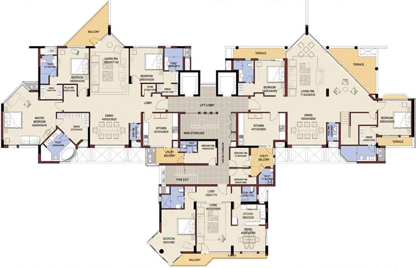 Floor Plan of Jaypee Sea Court in Jaypee Greens, Greater Noida - Image 232639