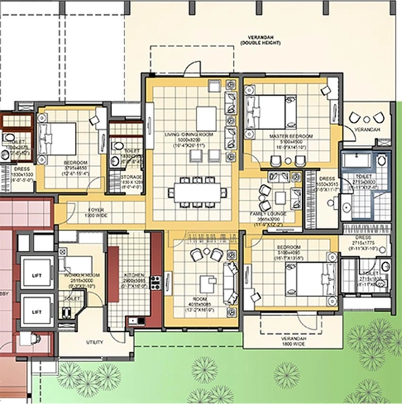 3 BHK Flat in Jaypee Ashok Residences in Jaypee Greens, Greater Noida - Image 836300