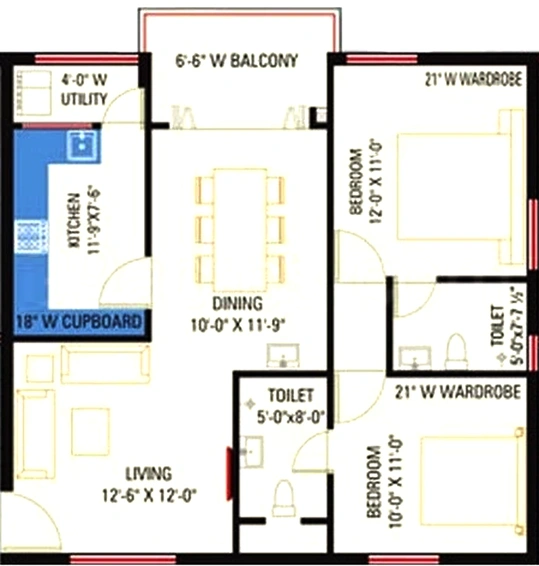 2 BHK Flat in MVV Srinivasa Nilayam in Madhurawada, Visakhapatnam - Image 846709