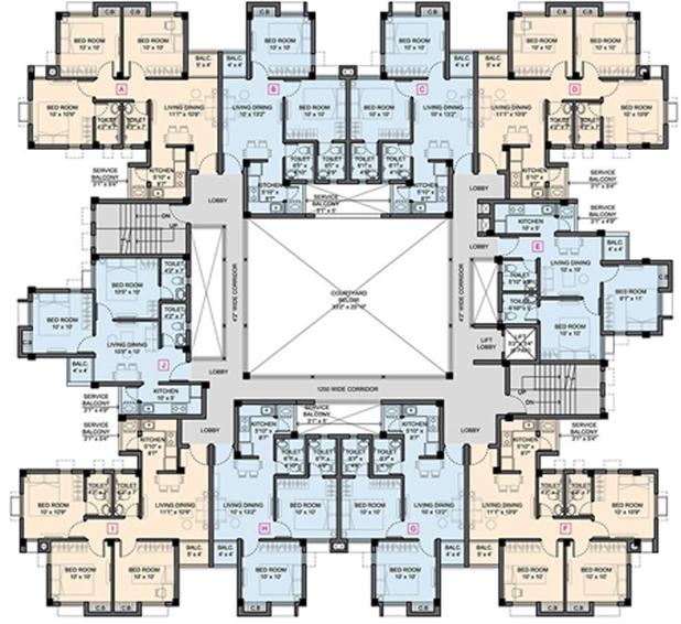 Floor Plan of Adonis Breathe in Thakurpukur, Kolkata - Image 256923