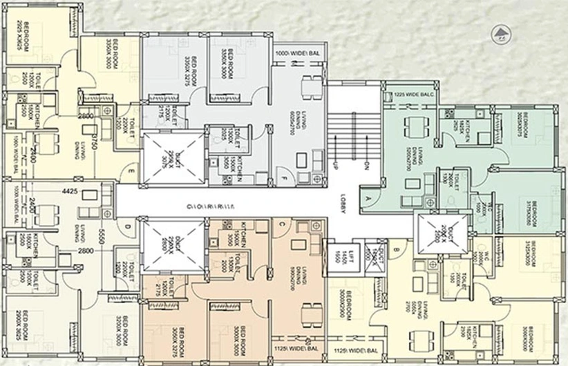 Floor Plan of Adonis Adore in Behala, Kolkata - Image 261450