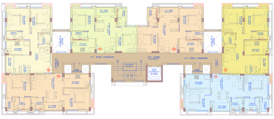 Floor Plan of Adonis Ahona in Panchpota, Kolkata - Image 256884