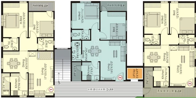 Floor Plan of MK Villa in Pothinamallayya Palem, Visakhapatnam - Image 253432