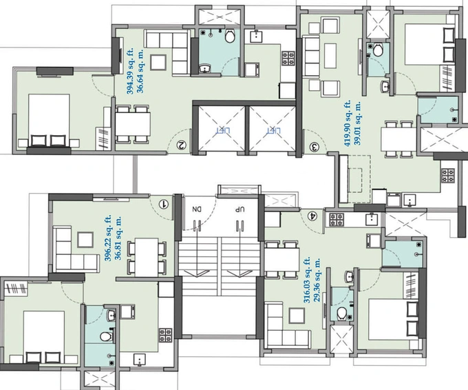 Floor Plan of Vishnu Phase 1 in Dahisar East, Mumbai - Image 85371