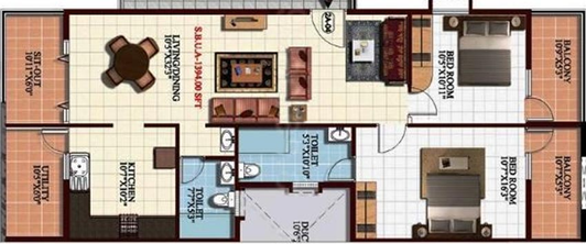 2 BHK Flat in Mahaveer Willet in Whitefield, Bangalore - Image 799332