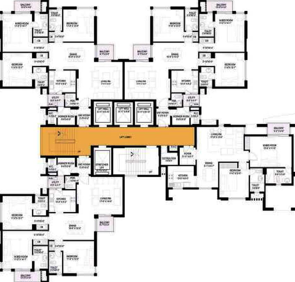 Floor Plan of Jaypee The Orchards in Sector 131, Noida - Image 233884