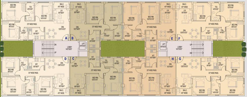 Floor Plan of Atri Green Residency in Sonarpur, Kolkata - Image 257122