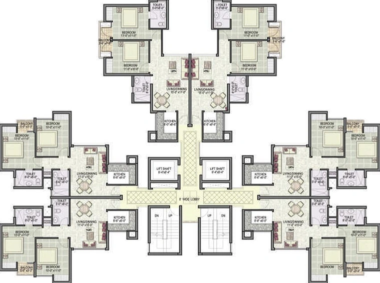 Floor Plan of Jaypee Kosmos in Sector 134, Noida - Image 233843