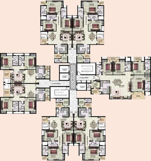 Floor Plan of Jaypee Klassic Heights in Sector 134, Noida - Image 233822