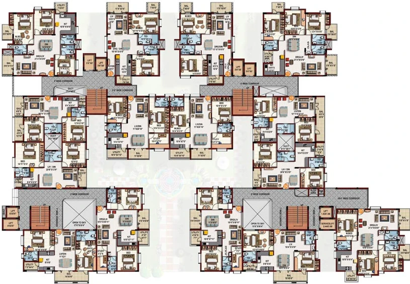 Floor Plan of Maitheri Shilpitha Sunflower in Whitefield, Bangalore - Image 125874