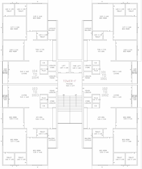 Floor Plan of Madhuvan The Sparkle in Harni, Vadodara - Image 128940