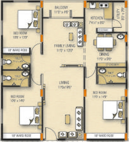 3 BHK Flat in Sardar Nest Square in Gajuwaka, Visakhapatnam - Image 846838