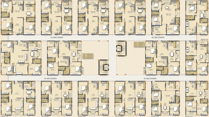 Floor Plan of Sardar Nest Square in Gajuwaka, Visakhapatnam - Image 253878