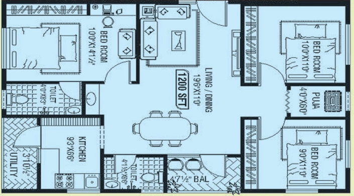 3 BHK Flat in Bhoomatha Gayatri Nivas in Seetamma Peta, Visakhapatnam - Image 846750