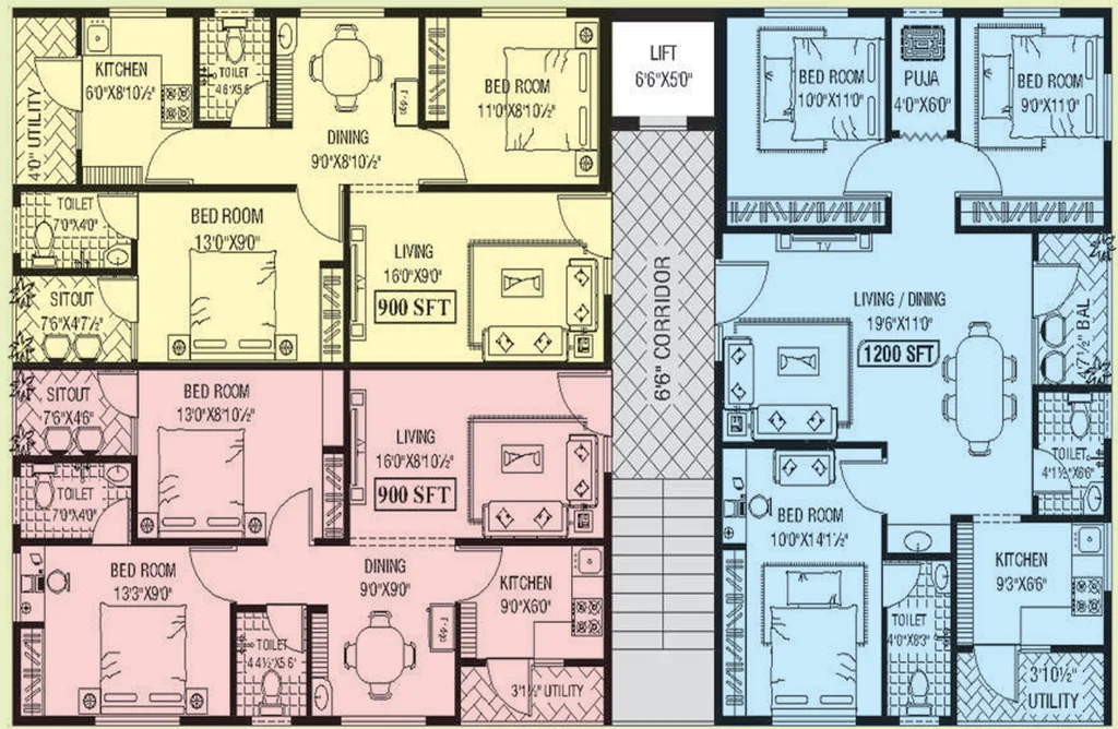 Floor Plan of Bhoomatha Gayatri Nivas in Seetamma Peta, Visakhapatnam - Image 253607