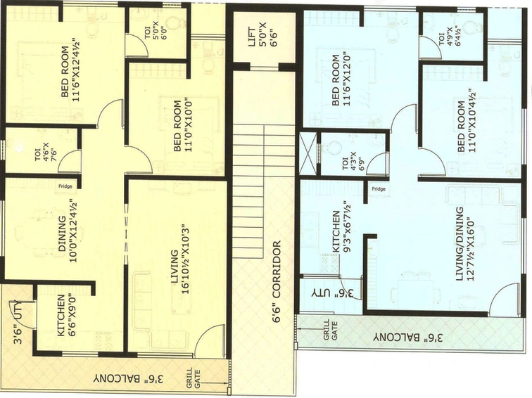 Floor Plan of Bhoomatha Vijaya Residency in Kommadi, Visakhapatnam - Image 253660