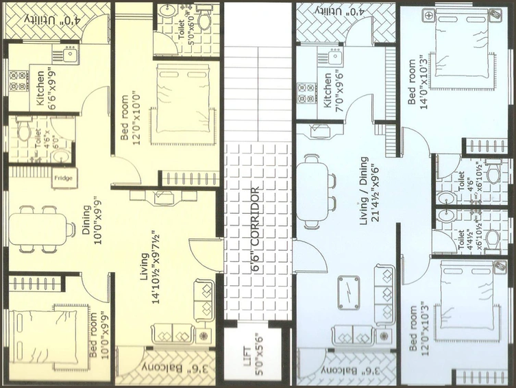 Floor Plan of Bhoomatha Hara Enclave in Gajuwaka, Visakhapatnam - Image 253616
