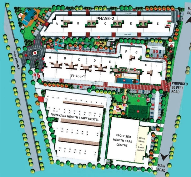 Master Plan of Sipani Bliss 1 in Madivala, Bangalore - Image 125971