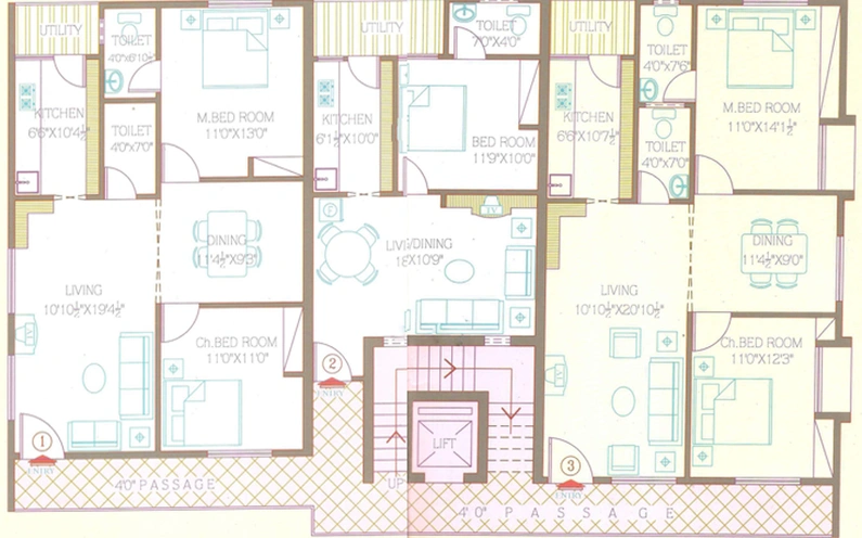 Floor Plan of Bhoomatha Haripriya Heaven in Seethammadhara, Visakhapatnam - Image 253635