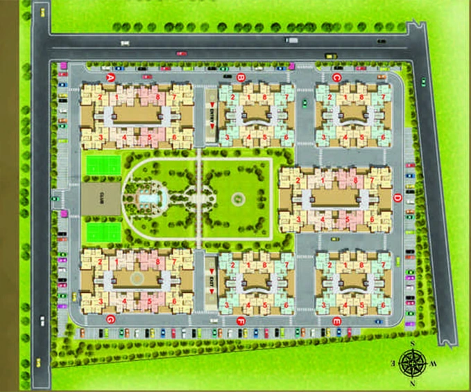 Master Plan of Earthcon Urban Village in IIM Road, Lucknow - Image 248573