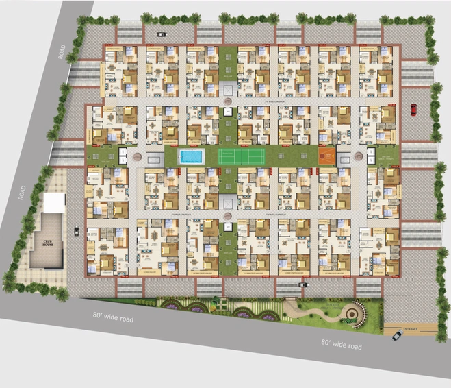 Floor Plan of Flora Delight in Madhurawada, Visakhapatnam - Image 253704