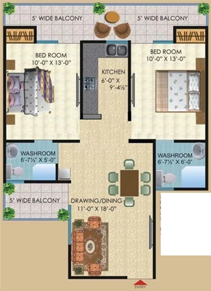 2 BHK Flat in Saya Desire Residency in Indirapuram, Ghaziabad - Image 836067