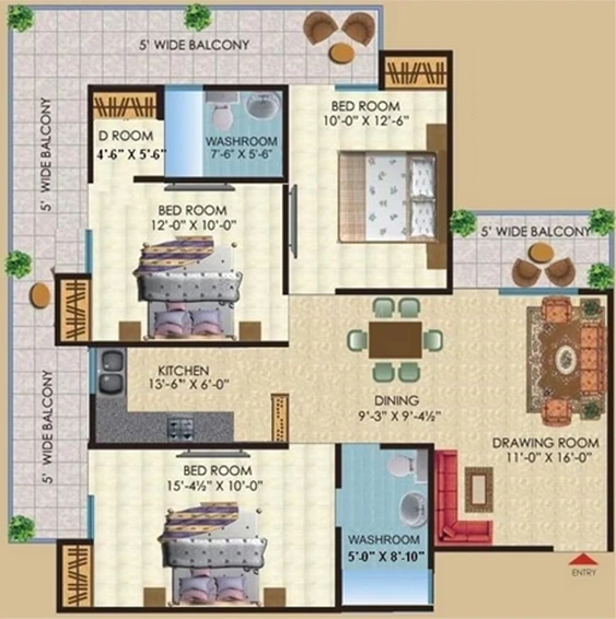 3 BHK Flat in Saya Desire Residency in Indirapuram, Ghaziabad - Image 836068