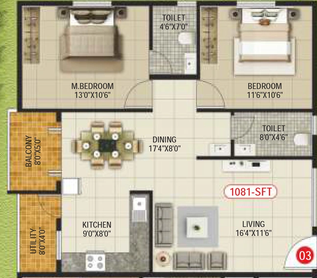 2 BHK Flat in SVP Sri Sai Brindavan in Horamavu, Bangalore - Image 793710