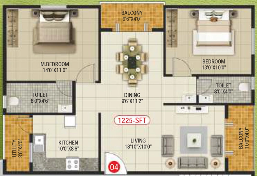 2 BHK Flat in SVP Sri Sai Brindavan in Horamavu, Bangalore - Image 793712