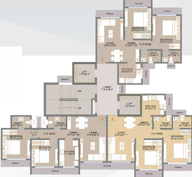 Floor Plan of Veena Serene in Chembur East, Mumbai - Image 34111