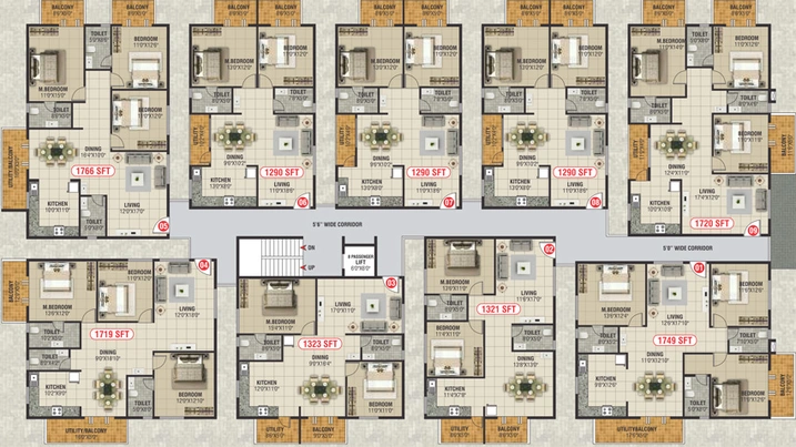 Floor Plan of Bhoo Amrutha Nandhi in Horamavu, Bangalore - Image 126135