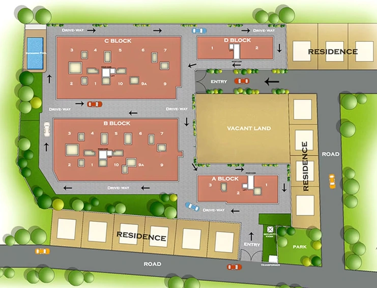 Master Plan of Royal Skyline in Krishna Colony, Coimbatore - Image 245241