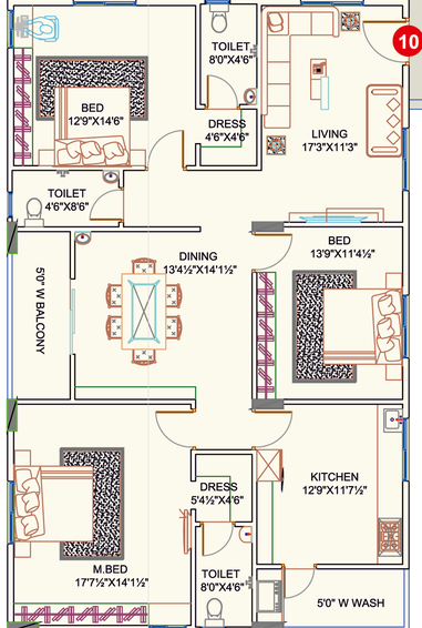 3 BHK Flat in Abhiram TS Imperio in Gajuwaka, Visakhapatnam - Image 846744