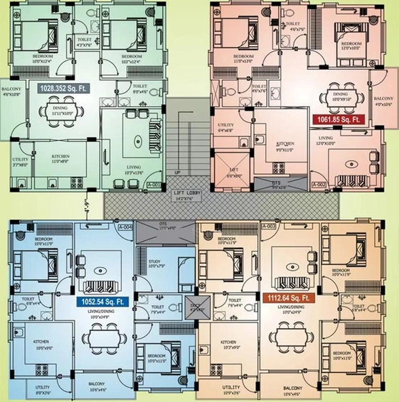 Floor Plan of PNR Vasudhaa Raja Gruha in HSR Layout, Bangalore - Image 273529