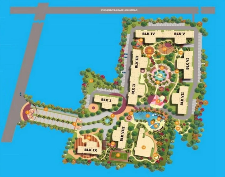 Master Plan of TVH Lumbini Square in Purasawalkam, Chennai - Image 285344