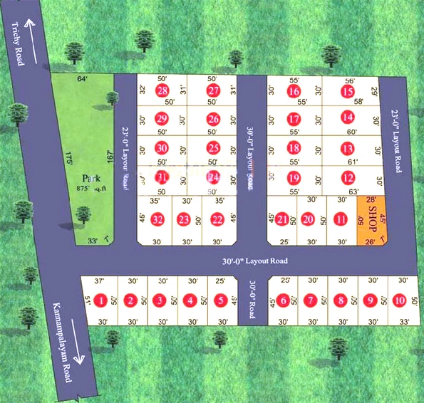 Master Plan of Fairyland Ayanna in Koundampalayam, Coimbatore - Image 235390